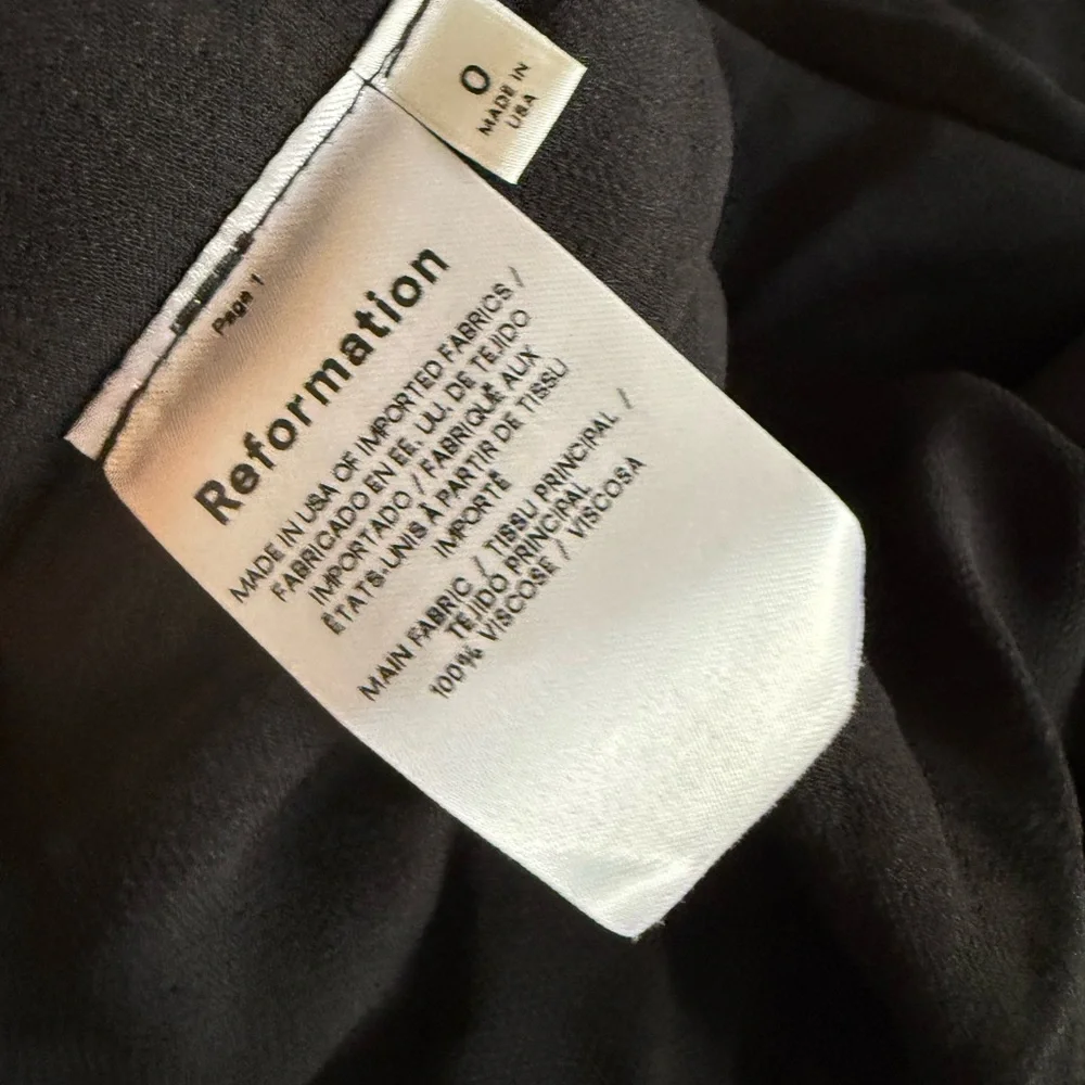 Reformation Kourtney Dress in Veuve Size 0 - Picture 2 of 2